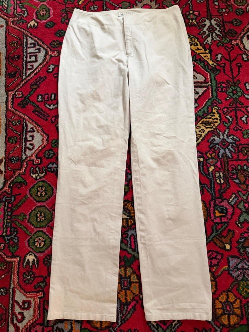 Nine West Cream Straight-Leg Trousers